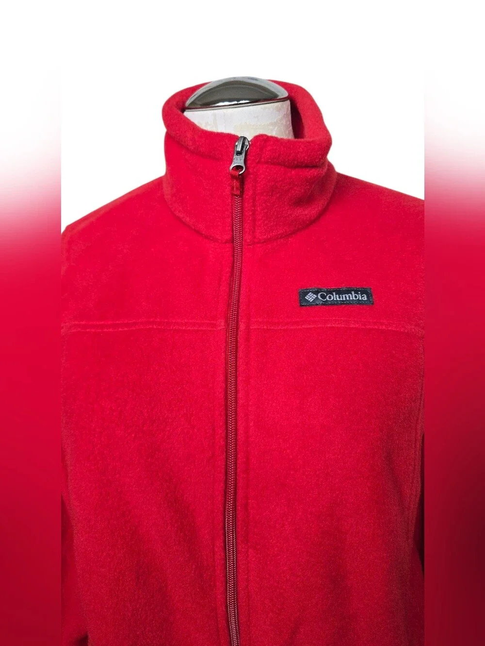 Columbia Red Fleece Full Zip Jacket Girls L 14-16
